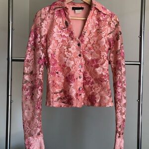 INC Long sleeve collar shirt